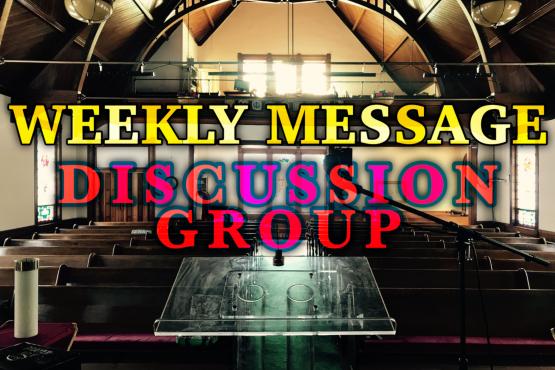 photo from the podium with title: weekly message discussion group